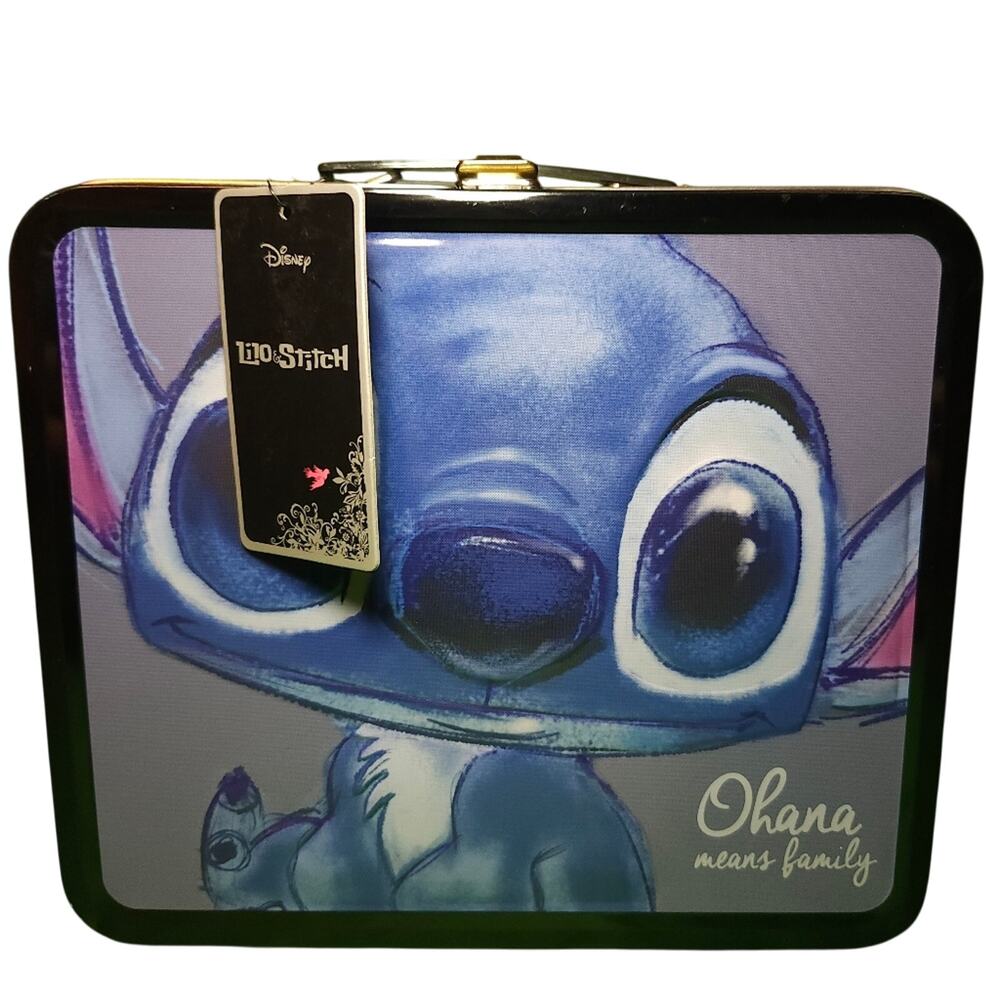 Loungefly Heart Logo Stitch Metal Lunchbox • Pre‑Funko • NWT - Picture 3 of 11